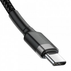 Cablu Type C BASEUS PD PD2.0 , 60W , 20V 3A QC3.0 , 2M , negru + gri - Img 5