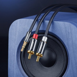Cablu Ugreen 3,5 mm mini jack - 2RCA 2 m black (AV116 10584) - Img 2