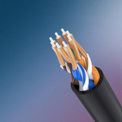 Cablu Ugreen cablu de retea internet Ethernet RJ45 Cat 6A UTP 1000Mbps 10m negru (70656) - Img 3