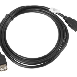 Cablu USB-A M/F 2.0 1,8 m negru