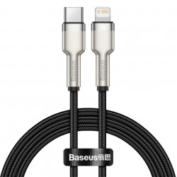 Cablu USB-C la Lightning Baseus Cafule, PD, 20W, 1m (black)