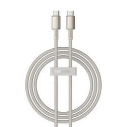 Cablu USB-C la USB-C Baseus Tungsten Gold, 100W, 2m (auriu)