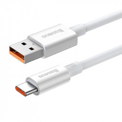 Cablu USB la USB-C Baseus Superior 100W 1m (alb) - Img 3
