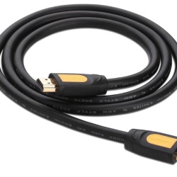 Cablu video Ugreen, „HD101” HDMI (T) la HDMI (T), rezolutie maxima 4K UHD (3840 x 2160) la 60 Hz, round cable, conectori auriti, 5m, negru - Img 2