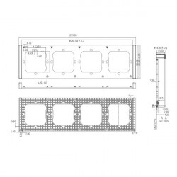 Cadru de montare cvadruplu Sonoff pentru instalarea intrerupatoarelor de perete M5-80 - Img 4