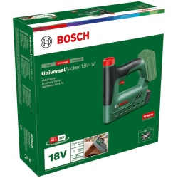 Capsator pe acumulator Bosch UniversalTacker 06032A7000, 18 V, 30 capse/min, capse de 11.4 mm, 14 mm cuie, 1000 capse tip 53, fara acumulator/incarcator - Img 3