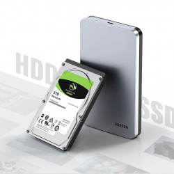 Carcasa hardisk extern Ugreen 2.5 '' SATA 3.0 6Gbps gray + cablu USB - USB Type C 0.5m (CM300) - Img 8