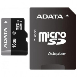 Card de memorie Adata microSDHC AUSDH16GUICL10-RA1, 16GB, Clasa 10 + adaptor SD