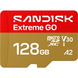 Card Memorie microSDXC SanDisk Extreme GO Android A2, 128Gb, Clasa 10 / UHS-1 U1 SDSQXGN-128G-GN6MN