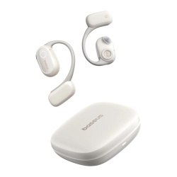 Casti True Wireless Baseus Bowie MF1 Open-Ear, Autonomie 60 de ore, IPX4, Bluetooth 5.4, Alb