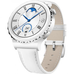 Ceas smartwatch Huawei Watch GT 3 PRO, Leather Strap, White - Img 3