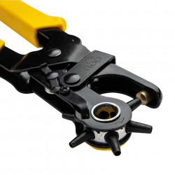 Cleste pentru perforare curea piele, Deli Tools EDL1919 (galben) - Img 6
