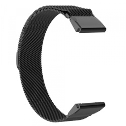 Curea Techsuit W009 pentru Garmin Instinct / Approach / Fenix Watch Series, 20mm, Neagra