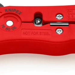 Dezizolator Universal pentru Cabluri Coaxiale KNIPEX 16 60 06 SB (Lungime 125 mm), Sculă Profesională pentru RG 59, RG 6, RG 7, RG 11 și Cabluri de Date, Roșu - Img 5