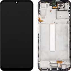 Display cu Touchscreen Samsung Galaxy A25 A256, cu Rama, Negru (Brave Black), Swap GH82-33214A