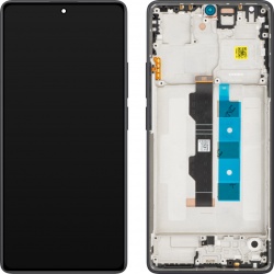 Display cu Touchscreen Xiaomi Redmi Note 13 Pro 4G, cu Rama, Negru (Midnight Black), Swap 56000300N600