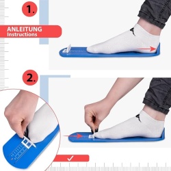Dispozitiv Măsurare Picior și Mărime Pantofi SULPO, Pedimetru Copii și Adulți, Gradație Mărimi 15-48 (6-20 cm), Albastru - Img 4
