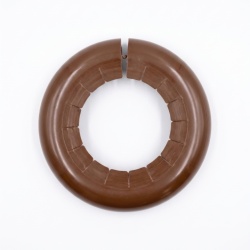Element circular de plastic pentru mascare strapungeri pereti,pardoseli cu diametru intre 80mm si 110mm, MUGUR, maro