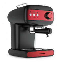 Espressor manual Heinner Red Boquette HEM-1100BKRD, 850W, 15 bar, rezervor apa 1.2l, Negru/Rosu