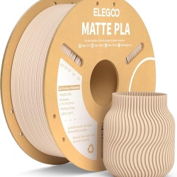 Filament PLA mat ELEGOO 1,75 mm bej 1 kg, filament PLA pentru imprimantă 3D
