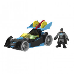 FISHER PRICE IMAGINEXT DC SUPER FRIENDS VEHICUL CU FIGURINA BATMAN CU COSTUM GRI - Img 3