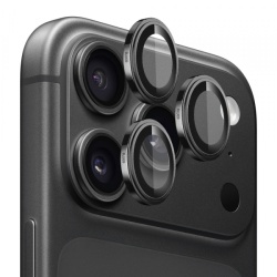 Folie de protectie Camera Spate Blueo Sapphire Crystal pentru Apple iPhone 18 Pro / 18 Pro Max, Sticla Securizata, Neagra