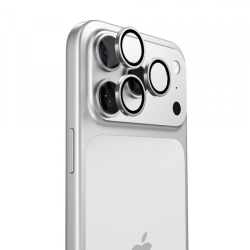 Folie de protectie Camera Spate Torras Lensguard pentru Apple iPhone 17 Pro Max / 17 Pro, Sticla Securizata, Argintie