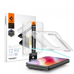 Folie de protectie Ecran Spigen GlastR EZ FIT Pro HD pentru Apple iPhone Duo, Sticla Securizata, Full Glue AGL12014
