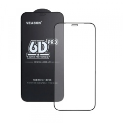 Folie de protectie Ecran Veason PRO pentru Apple iPhone 17 Air, Sticla Securizata, Full Glue, 6D, Neagra