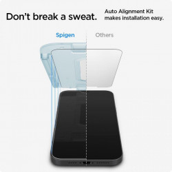 Folie din sticla securizata Spigen Glass.Tr "Ez Fit" Pachet de 2 Iphone 12 Mini - Img 2