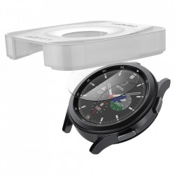 Folie Protectie cu sistem de montare SPIGEN GLASS.TR "EZ FIT" 2-PACK GALAXY WATCH 4 CLASSIC 42 MM - Img 7