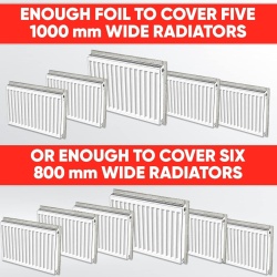 Folie Reflectorizantă pentru Calorifer 5m x 60cm, Rolă Izolație Termică cu Bandă Adezivă Inclusă, Reducere Pierderi de Căldură - Img 3