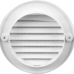 Grilă de Ventilație Rotundă din Plastic cu Protecție Împotriva Insectelor, Diametru 125 mm, Alb - Img 4
