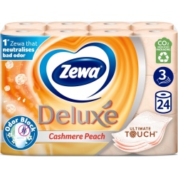 Hartie igienica Zewa Deluxe Cashmere Peach, 3 straturi, 24 role
