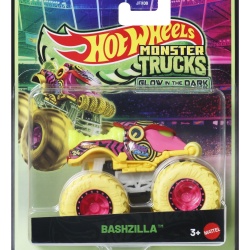 HOT WHEELS MONSTER TRUCK GLOW IN THE DARK MASINUTA BASHZILLA SCARA 1 LA 64