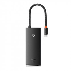Hub din seria Baseus Lite 5w1 USB-C la 3x USB 3.0 + USB-C + HDMI (negru)