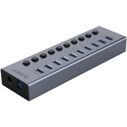 Hub Orico BT2U3-10AB 10x USB-A 3.0 cu comutatoare - gri