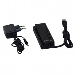 HUB SPACER 4x USB 3.0, 1 port QC