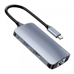 Hub USB-C Yesido HB15, 6in1, Gri