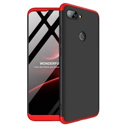 Husa 360° Matte Full Protection Gema Mixt pentru Xiaomi Mi 8 Lite , negru-rosu