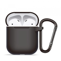 Husa Blueo Liquid pentru Apple AirPods Gen 1, Neagra