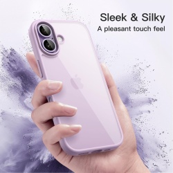 Husă de Protecție JETech pentru iPhone 17 (6.3"), Spate Transparent și Ramă Mată Lavandă (Solid Lavender) - Img 5