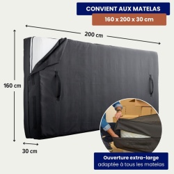 Husă de Protecție și Transport pentru saltea pat 160x200 cm Dreamway, Sac Impermeabil cu Fermoar și 8 Mânere, 100% Poliester Reutilizabil, Certificare Oeko-Tex - Img 5