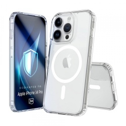 Husa MagSafe pentru Apple iPhone 14 Pro, 3MK, Armor MagCase, Transparenta