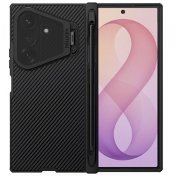 Husa MagSafe pentru Samsung Galaxy Z Fold8 Ultra F976, Nillkin, CamShield Pro with Transparent Black Lens Cover and S-Pen Holder, Neagra