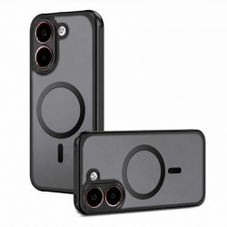 Husa MagSafe pentru Xiaomi Poco X8 Pro, Techsuit, PureFrost, Neagra Satinata