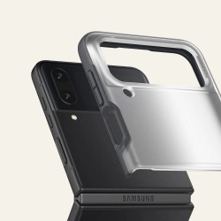 Husa Spigen Cyrill Color Brick pentru Samsung Galaxy Z Flip 4 - gri mat - Img 2