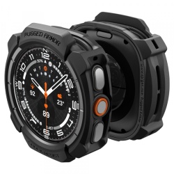 Husa Spigen Rugged Armor pentru Samsung Galaxy Watch Ultra2, Neagra Mata ACS11611