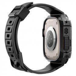Husa Spigen Rugged Armor Pro cu curea pentru Apple Watch Ultra (49 mm) - neagra - Img 4