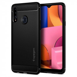 Husa telefon Spigen Rugged Armor pentru Samsung Galaxy A20s Matte Black